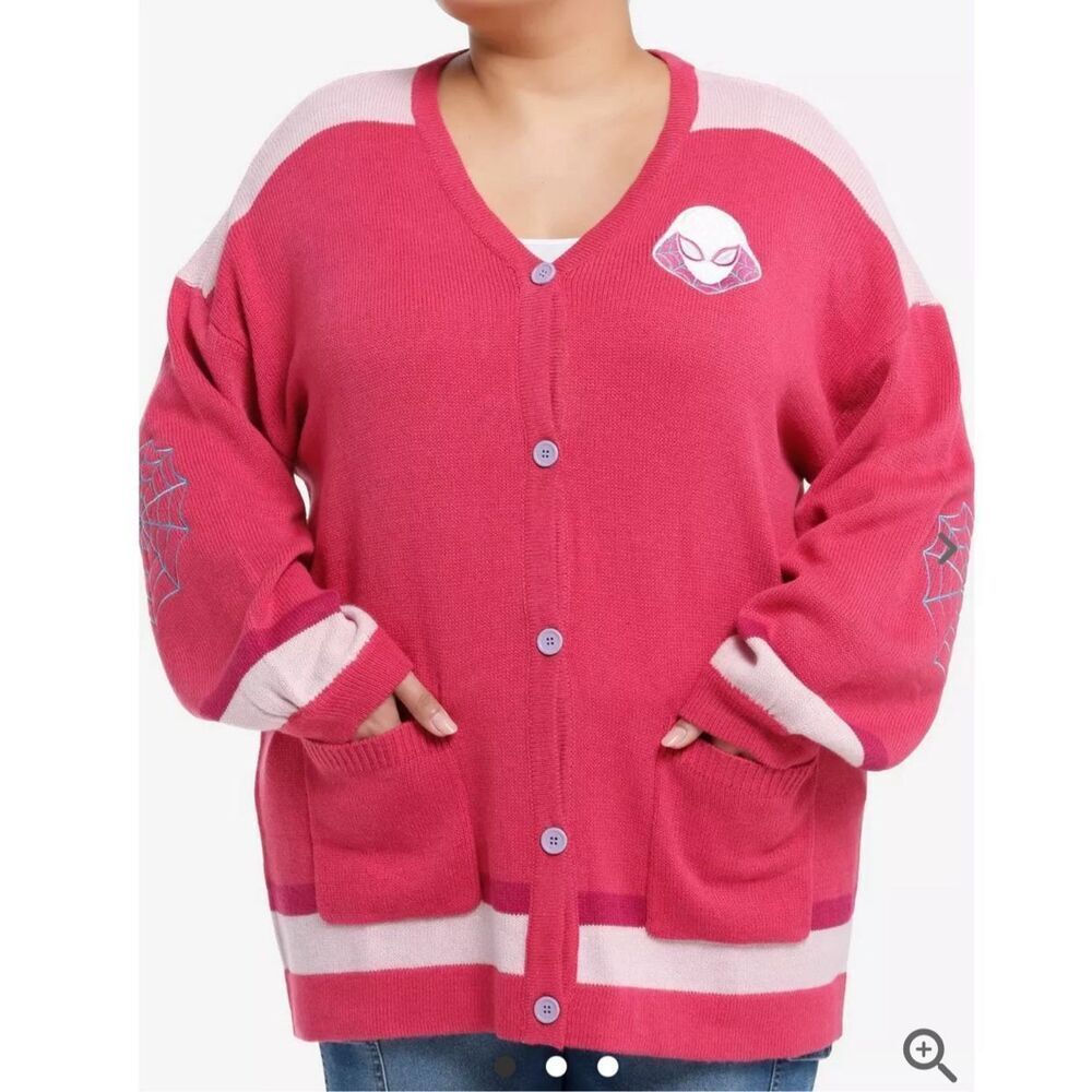 Her Universe Marvel Spider-Man Across The Spider-Verse Spider-Gwen Cardigan Plus